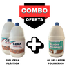 COMBO ✨ 2 Galones Cera Plástica ECO + Galón Sellador Polimérico