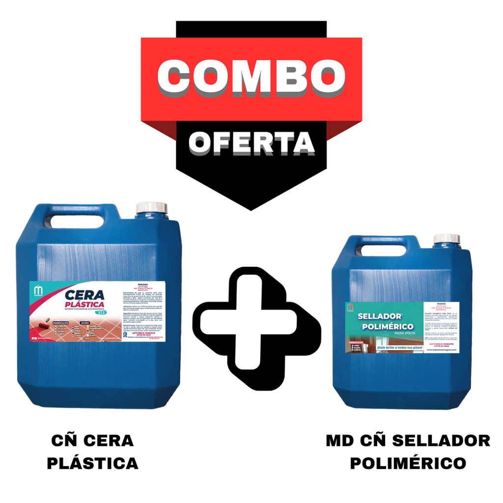 COMBO ✨ Cuñete Cera Plástica ECO + Medio Cuñete Sellador Polimérico