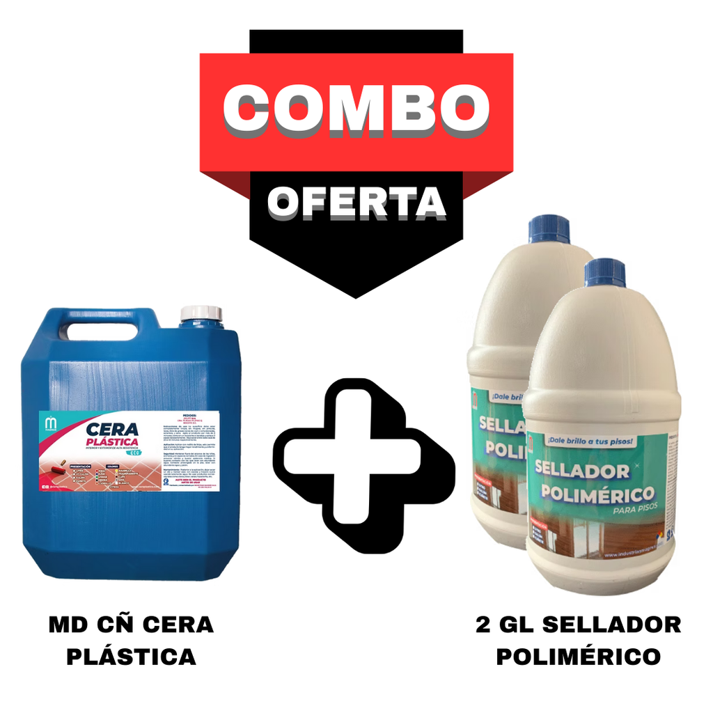 COMBO ✨ Medio Cuñete Cera Plástica ECO + 2 Galones Sellador Polimérico
